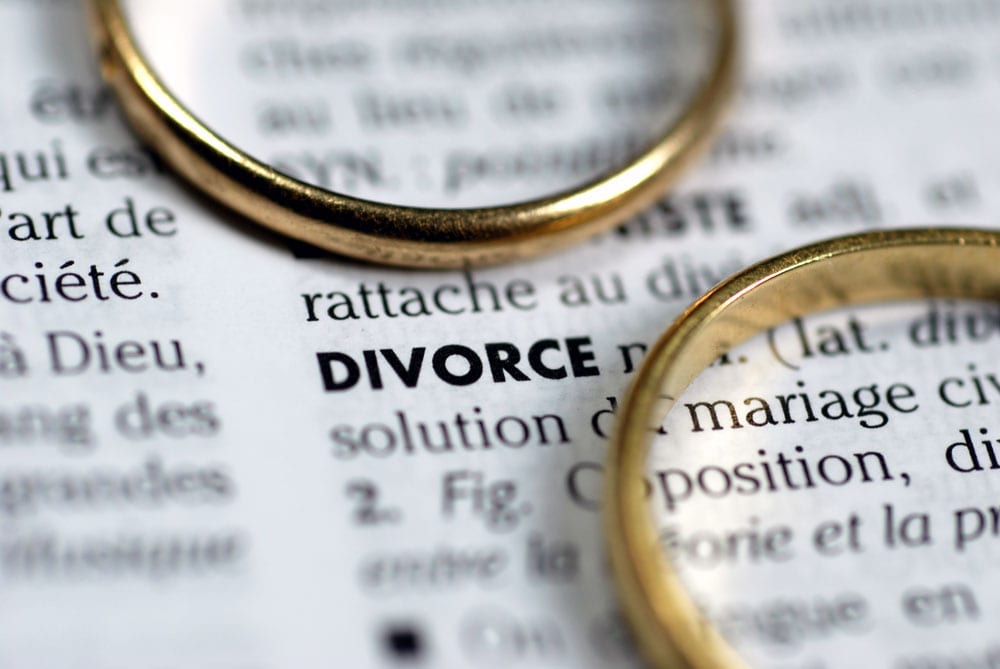 no-fault divorce image - two rings